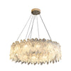 Handmade Leaf Glass Round 3 Step Dimming Luxury Post Modern Chandelier