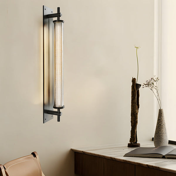 Industrial Black Stainless Steel Long Metallic Tube Wall Light 19 68 In H