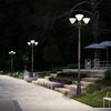 102 Inch Black Outdoor Street Light With 3 Light Post Lamp And Pole