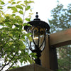 Round Bubble Black Outdoor Pillar Lamp Ha081933