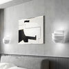 Minimalist Layers Half Cylinder Iron 2 Light Wall Sconce White