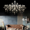 Stainless Steel Crystal Pendants Raindrops Led Italian Style Chandelier