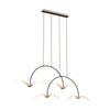 2 4 Light Modern Led Acrylic Seagull Linear Chandelier For Dining