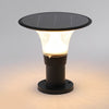Round Black Solar Fence Post Light Ha082917