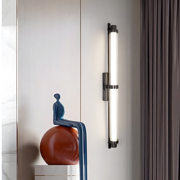 Modern Long Acrylic Tube Led Metallic Indoor Sconce Wall Lamp 27 55 35 43