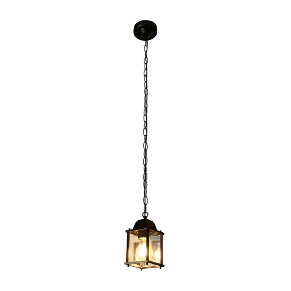 Square Black Modern Outdoor Pendant Light Ha092599