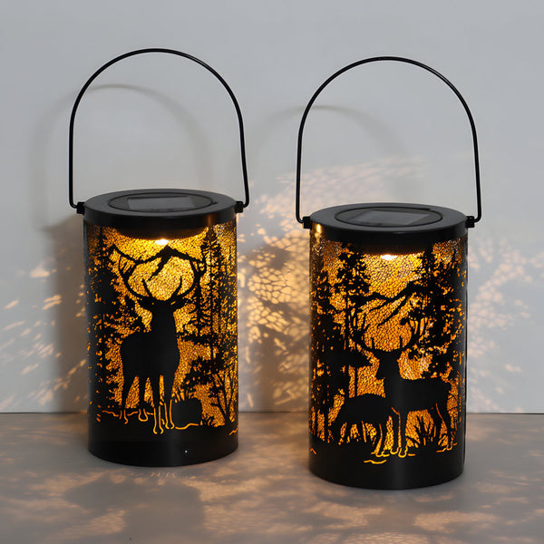 Hollow Deer Waterproof Solar Lantern Li002676