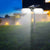 2 Head Modern Black Solar Led Spotlight With Motion Sensor Rotatable