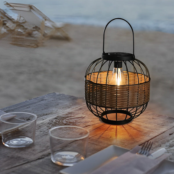 Cage Shape Outdoor Solar Lantern Ha082027