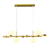 6 8 Light 3Step Dimming Glass Ball Led Long Dining Room Chandelier