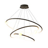 White Black Circular Pendant Lamp Dimmable Led Rings Chandelier