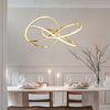 Creative Circular Curved Lines Led 3 Step Dimming Modern Chandelier