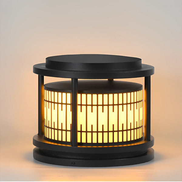 Round Solar Fence Post Lights Ha079569