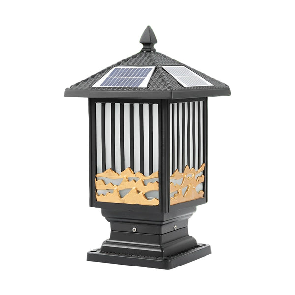 Retro Vintage Solar Fence Light Ha093283