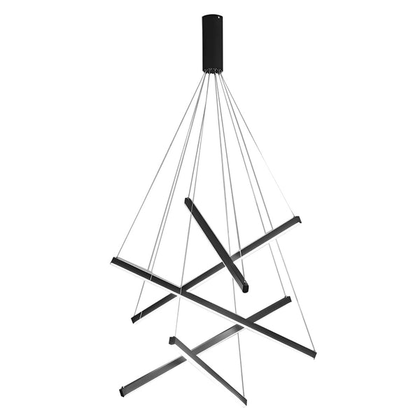 Minimalist Strip Black Modern Chandelier Li002007