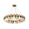 Round Long 3 Step Dimming Luxury Modern Crystal Chandelier Dining Room Light