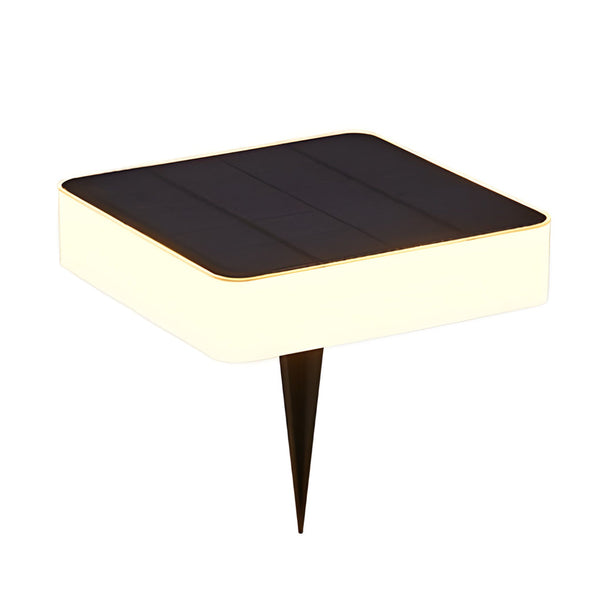 Waterproof Led Outdoor Ground Lawn Deck Recessed Solar Disk Lights Landscape Lighting