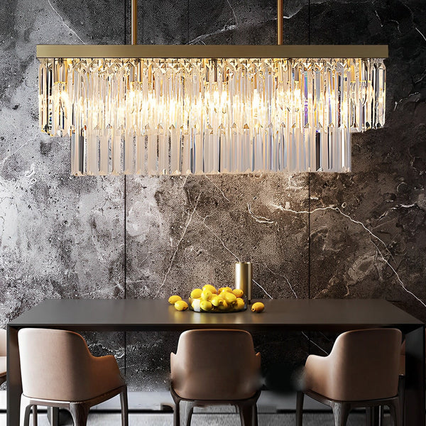 Rectangular Crystal Chandelier Ha087444