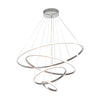 Contemporary Hanging 3 4 Light Tiered Ring Chandelier Chrome