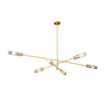 Industrial Sputnik Chandelier Copper Linear Pendant Lights 6 8 Light