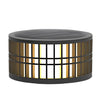 Round Led Black Modern Solar Fence Post Lights Ha077197