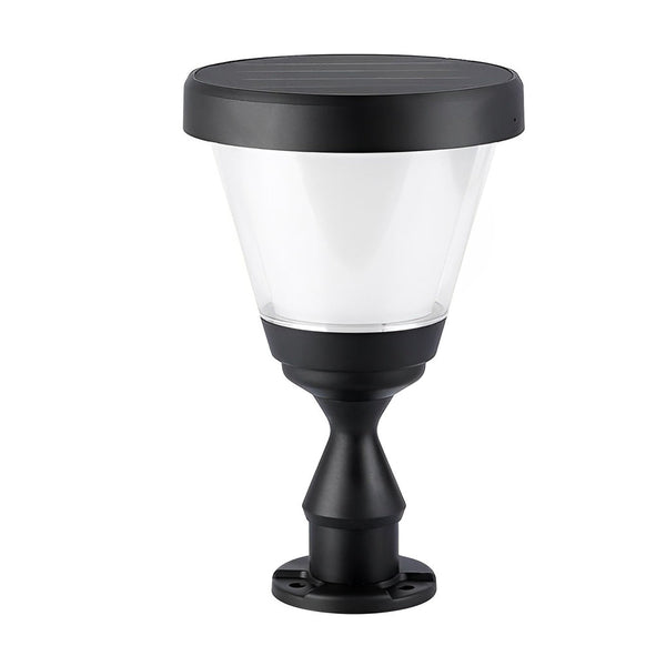 Round Modern Solar Fence Post Light Ha076261