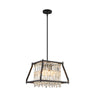 Trapezoidal Black Metallic Crystal Dining Room Chandeliers 2 Sizes