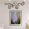 5 7 9 Light Glass Ball Circular Contemporary Chandelier With 3 Step Dimming