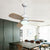 36 Inches Nordic Minimalist Led Remote Control Ceiling Fan Light For Living Room Dining Room