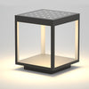 Modern Open Frame Square Led Solar Pier Mounted Outdoor Post Light