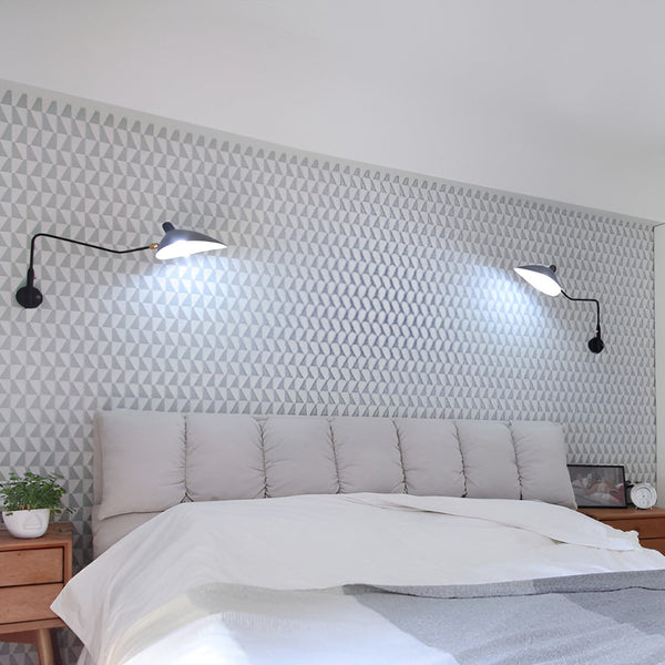 Adjustable Iron Swing Arm Wall Lamp