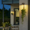 1 Light Solar Wall Mounted Plant Stand Outdoor Wall Light With Planter