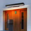 Outdoor Motion Sensor Black Rectangle Wall Light
