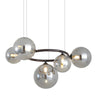 5 7 9 Light Glass Ball Circular Contemporary Chandelier With 3 Step Dimming
