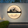 Round Mountain Scenery Outdoor Wall Light Li002710