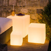Waterproof Luminous Square Cubes Led White Usb Solar Outdoor Floor Lamp