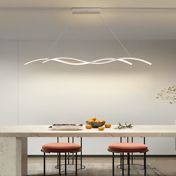 Double Wavy Hanging Ceiling Lamp Ha077473