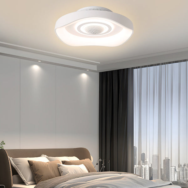 20 Modern Round Bladeless Ceiling Fan With Dimmable Led Light
