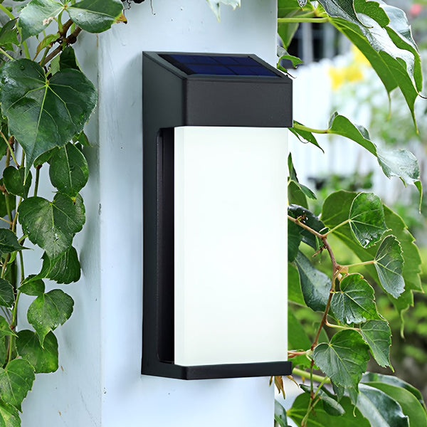 Rectangular Led Outdoor Solar Sconce Light