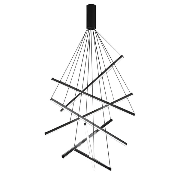 Minimalist Strip Black Modern Chandelier Li002007