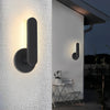 12 In High Matte Black Aluminum Armed Led Outdoor Wall Light