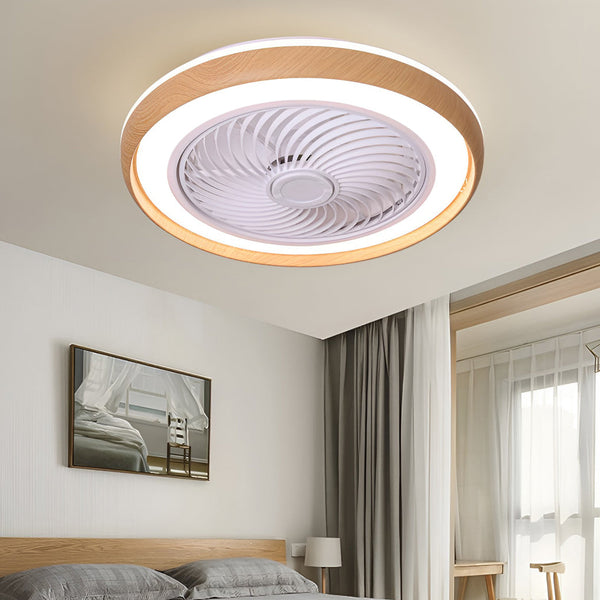 Round Ultra Thin Mute Led Bladeless Ceiling Fan