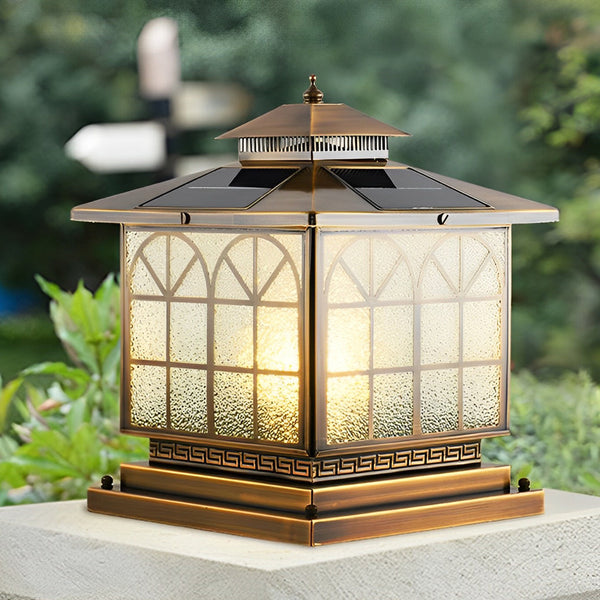 Classical Bronze Solar Post Caps Lights Li002358