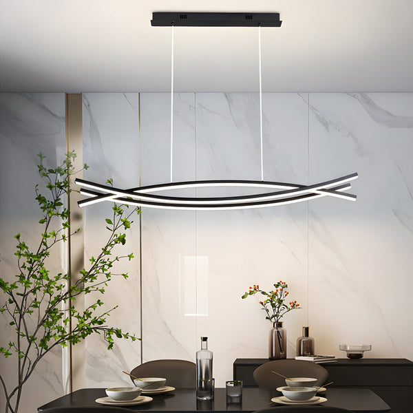 Long Lines Led Dimmable Chandelier Dining Room Light Fixtures