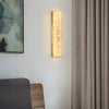 Modern Brass 1 Light Led Wall Sconces Rectangle Wall Light In Ice Resin