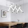 6 12 Light Acrylic Tube Geometric Long Designer Led Island Pendant Light