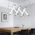 6 12 Light Acrylic Tube Geometric Long Designer Led Island Pendant Light