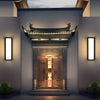 Rectangle Led Waterproof Motion Sensor Black Modern Wall Sconce