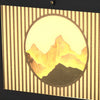 Mountain Scenery Solar Post Caps Light Ha085041