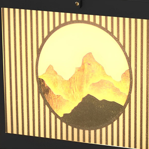 Mountain Scenery Solar Post Caps Light Ha085041